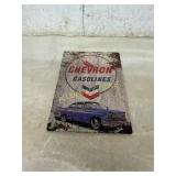 Chevron Gasoline Metal Advertising Sign
