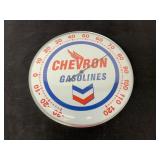 Chevron Gasoline Glass-Front Wall Thermometer
