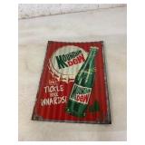 Tin Mountain Dew Sign