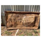 Rustic Vintage Pepsi-Cola Metal Sign