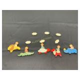 Hand-Painted Wooden Animal Mobile