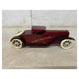 Red and Black Metal Toy Car with White Wheels