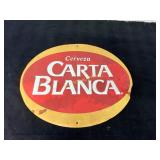 Cerveza Carta Blanca Metal Advertising Sign