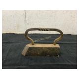 Cast Iron Sad Iron with Twisted Handle