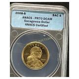 2008-S Sacagawea Dollar, ANACS PR70 DCAM
