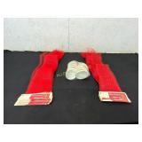 25 Red Mesh Sacks with Funnels and Tags