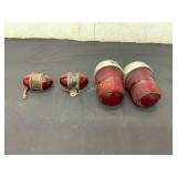 Red Lens Industrial Signal Lights by Federal Signa