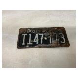 1950 Virginia License Plate