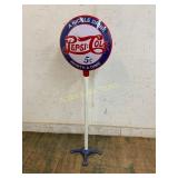 Double-Sided Pepsi-Cola Advertising Sign on Stand