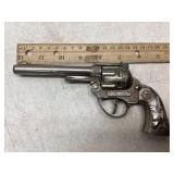 Decorative Metal Toy Revolver with Embossed Handle