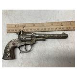 Metal Toy Revolver with Embossed Details