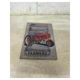 Decorative Metal Sign with Tractor Design