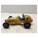 Tin Lithograph Race Car Toy with Driver Figure