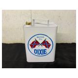 White Metal Dixie Motor Oil Can