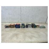 7 Empty Reel Boxes, 1 with Floats