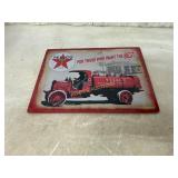 Texaco Metal Advertising Sign with Vintage Truck