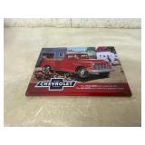 Chevrolet Tin Advertising Sign with Red Truck