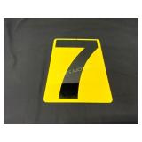 Double-Sided Metal Sign with Numbers 6 and 7