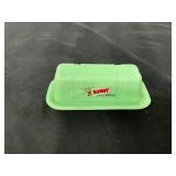 Green Plastic Bunny Bread Butter Dish
