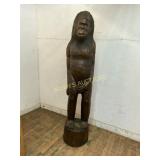 Large Carved Wooden Sasquatch Sculpture