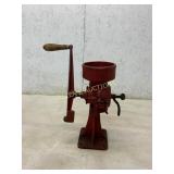 Red Cast Iron Manual Grain Grinder