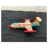Vintage Tin Lithograph Toy Jet Plane