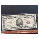 1963 Five Dollar Red Seal U.S. Note