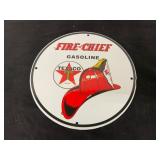 Porcelain Texaco Fire-Chief Gasoline Sign