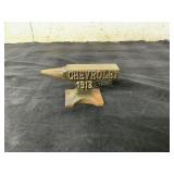 Cast Iron Miniature Anvil, Chevrolet 1913