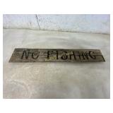 Rustic Wooden No Fishing