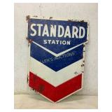 Standard Station Porcelain Shield Sign