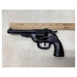 Black Metal Toy Gun with Revolver Design