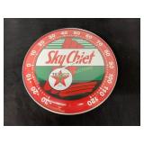 Texaco Sky Chief Glass-Front Thermometer
