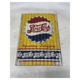 Tin Pepsi=Cola Sign