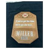 Plastic Miller Beer Wall Sign