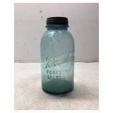Aqua Glass Ball Perfect Mason Jar with Lid