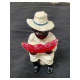 Cast Iron Black Americana Coin Bank with Watermelo