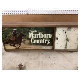 Marlboro Illuminated Wall Clock with Advertisement