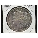 1880 Morgan Silver Dollar, 90% Silver