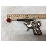 Metal Cap Gun Toy with Red Tipped Plunger