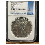2020 (P) Silver Eagle MS69 First Day of Issue