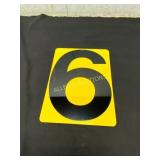 Double-Sided Yellow Metal Number Sign