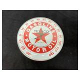 Texaco Gasoline Motor Oil Glass Front Thermometer