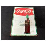 Coca-Cola Metal Sign with Bottle Graphic