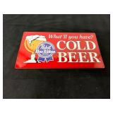 Pabst Blue Ribbon Cold Beer Tin Sign