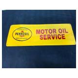 Pennzoil Motor Oil Metal Service Sign