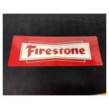 Firestone Red Metal Advertising Sign