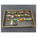 Tray of 13 Vintage Fishing Lures