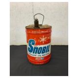 Snobil Gasoline-Oil Mixture Tin Can