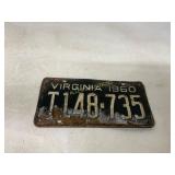 1960 Virginia License Plate